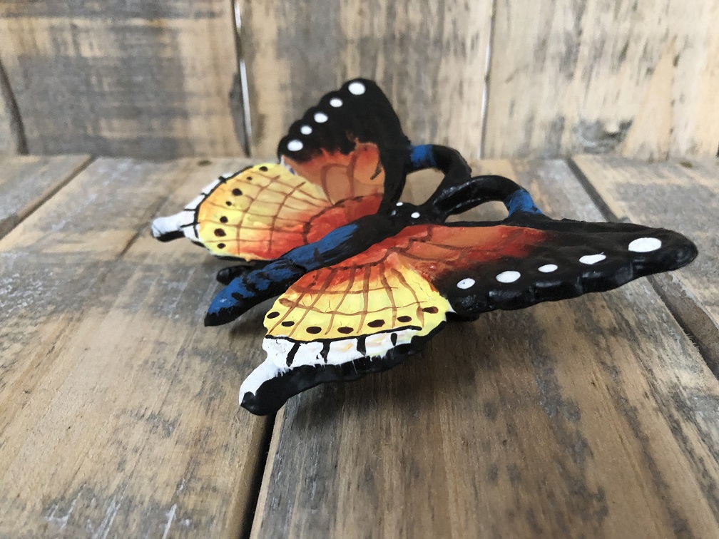 Beautiful cast-iron butterfly in wonderful colours.