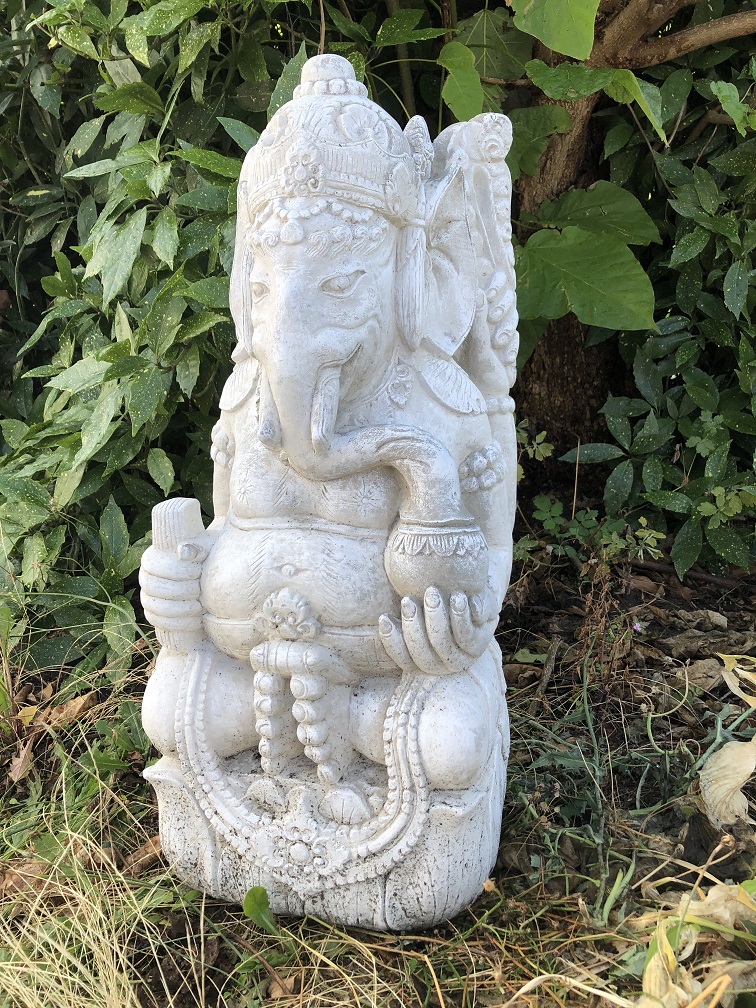 Beeld Ganesha 2, een hindoestaanse god, vol stenen beeld!