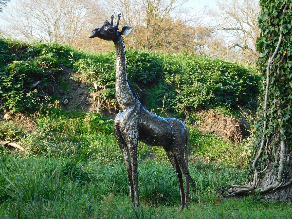Giraffe XL - volledig van metaal - uniek object