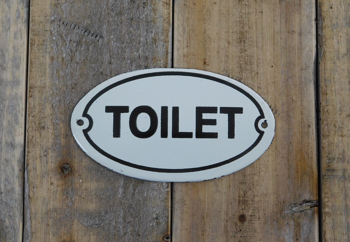 Bordje emaille 'Toilet' voor de deur