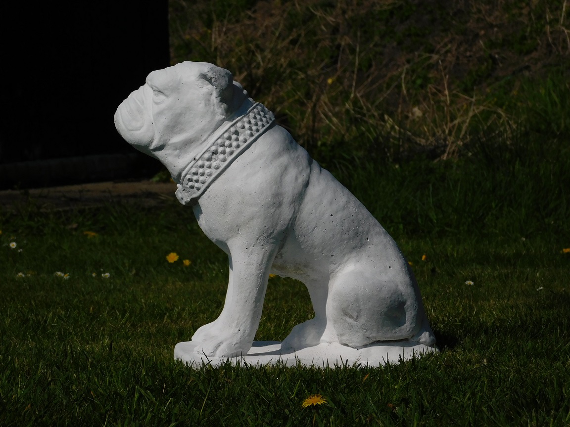 Beeld Bulldog XL - vol steen