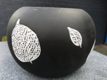Terracotta bloembak zwart, mooi ontwerp, IN DE OPRUIMING!!