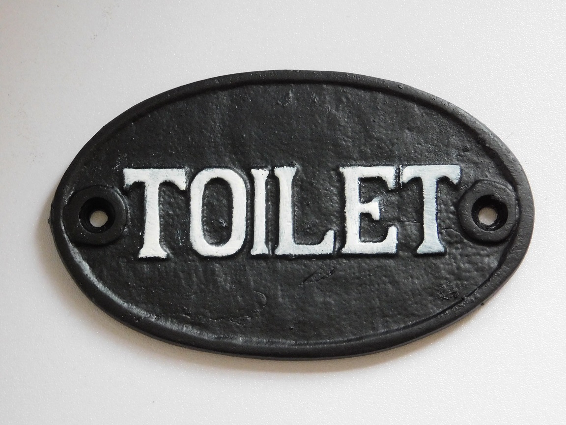 Deurbord Toilet - gietijzer