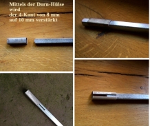 Verloophuls - voor het verdikken van een deurkrukstift - metaal