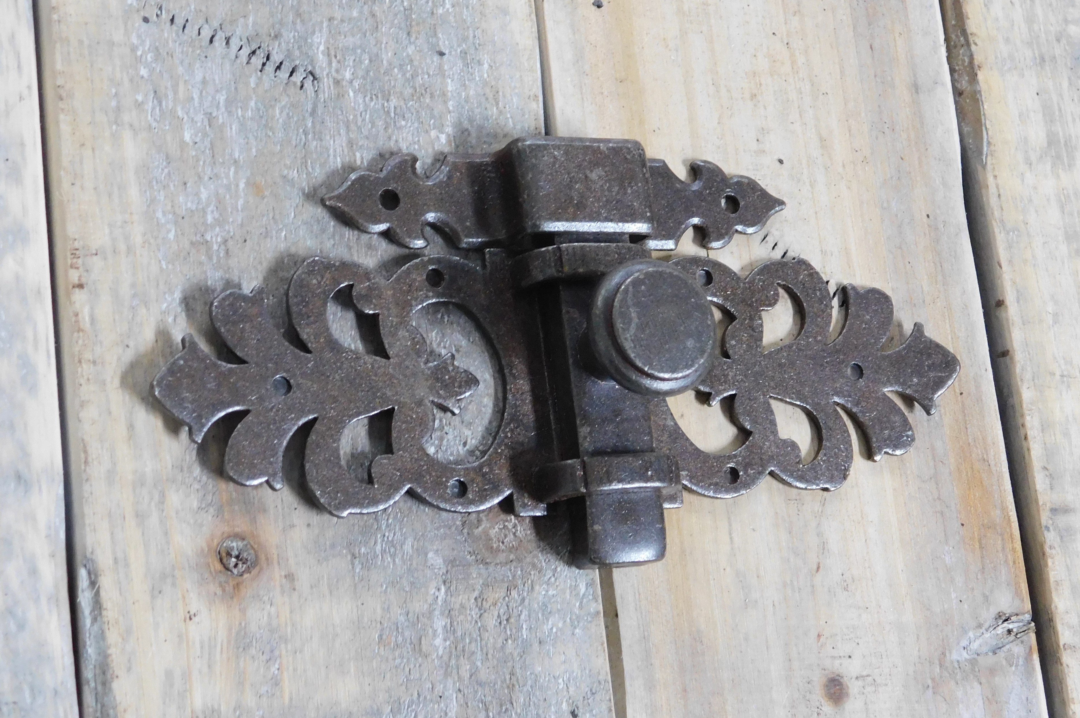 Schuifslot, deurbeslag als Antique - sluiting van ijzer