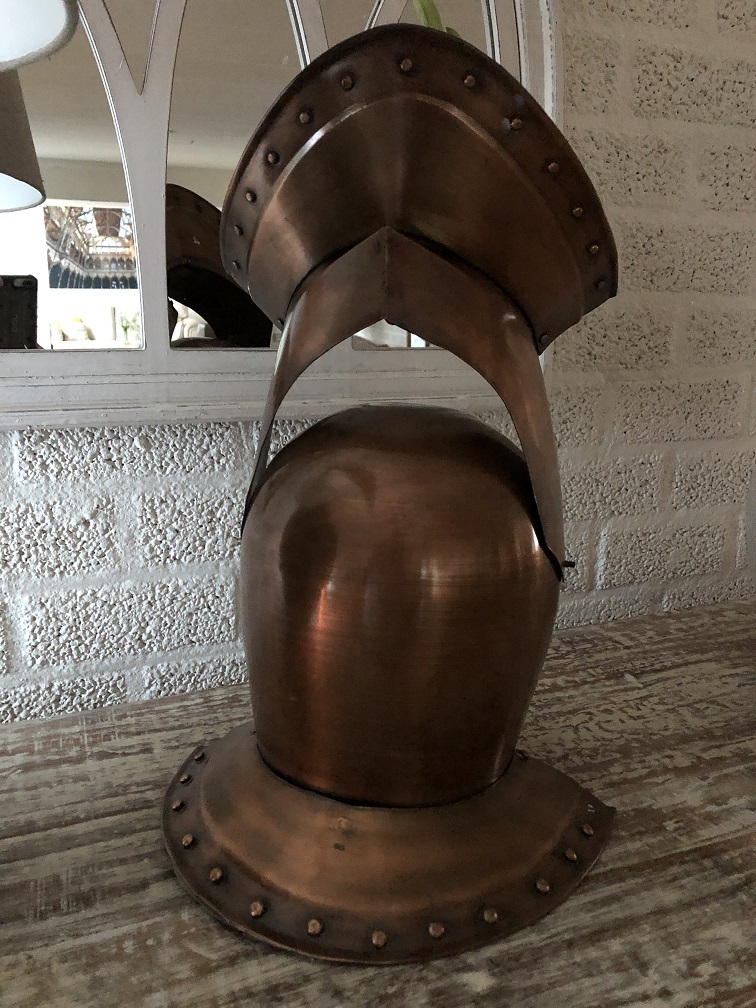 Helm Messing, mit hochklappbarem Visier