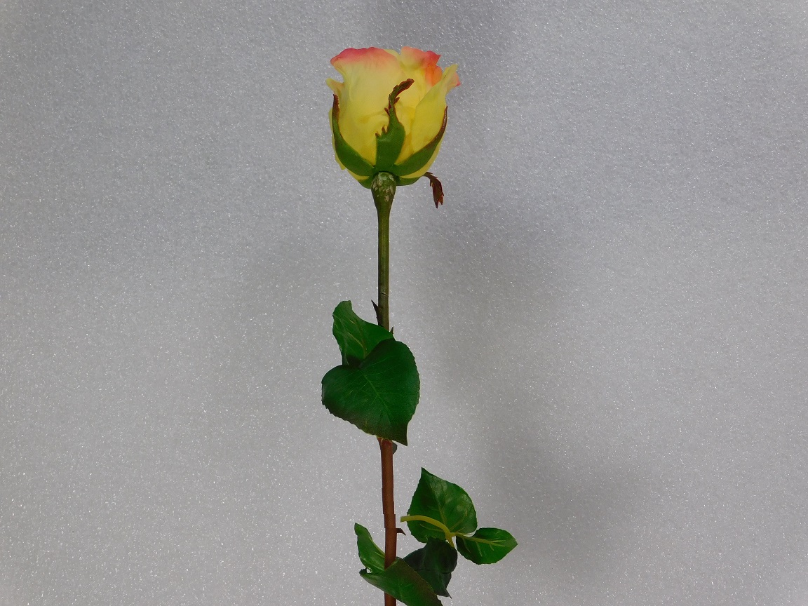 Künstliche Blume Rosenstahl - Gelb - 71 cm