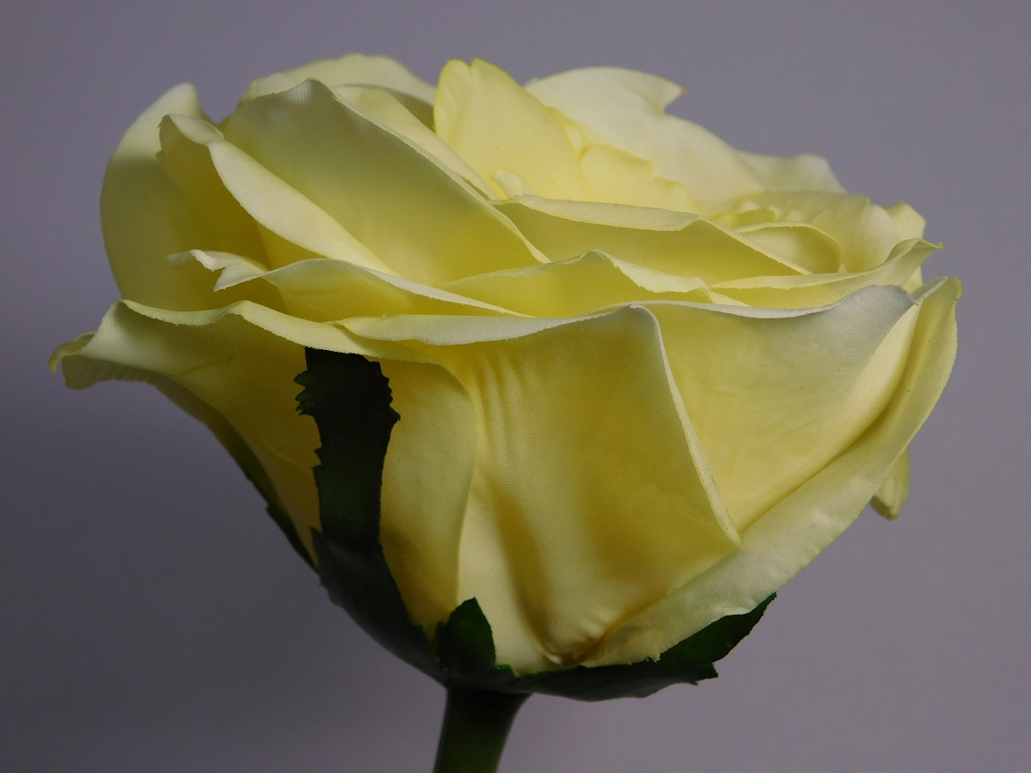 Künstliche Blume Rosenstahl - Gelb - 36 cm