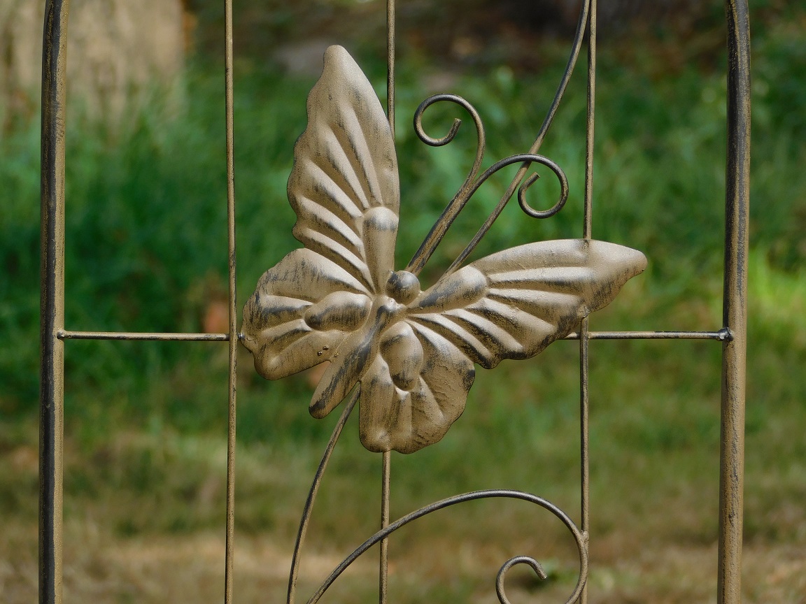 Schmetterling Ornament - Gartenstab - braun