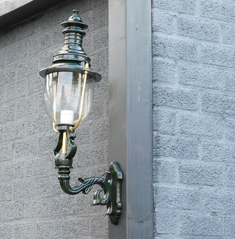 Bijzondere wandlamp 'Hamburg' - donkergroen - alu