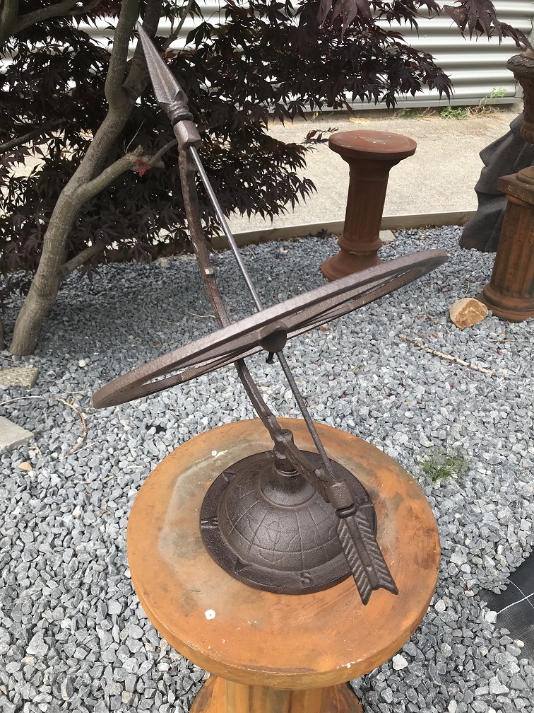 A cast iron sundial, beautiful model!