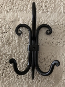 Coat stand Spider - wrought iron - black