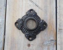 Rozet - antiek ijzer - voor deurklink of deurknop