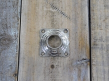 Rozet - gepolijst nikkel - voor deurklink of knop