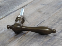 1 Deurkruk cotta gepatineerde koperen deurknop, incl. 8 mm doorn