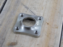 Rosette - matt nickel - for door handle or door knob - square