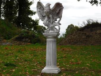 Statue Eagle on Pedestal - 127 cm - Stone
