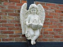 Angel with bowl - polystone - wall decoration