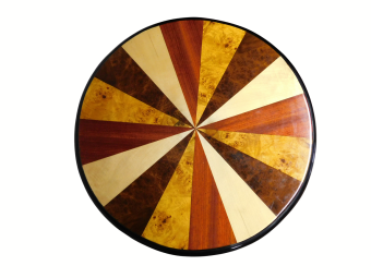 Antiker Art-Déco-Beistelltisch – Handgefertigt – Ø 60 cm – 75 cm hoch