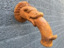  Gargoyle, Wandbrunnen, Wasserspeier, Fabelfisch Gusseisen