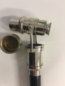 Einzigartig: Spazierstock mit Fernglas Chrom-Nickel im Griff!