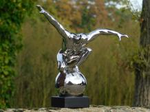 Statue ''Balance'' of Ceramic - Chrome Finish