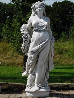Statue of Lady with Flower Wreath - 175 cm - Stone