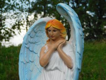 Colored Angel Statue - 80 cm - Polystone