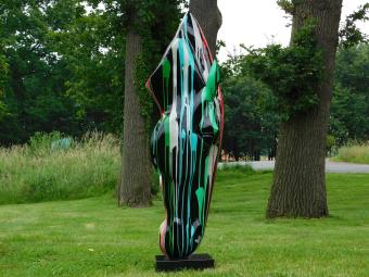 XL Paardenhoofd Kunstbeeld op Voet – 152 cm – Polystone – Modern Design