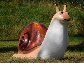 Beeld Slak XL - 100 cm - Polystone