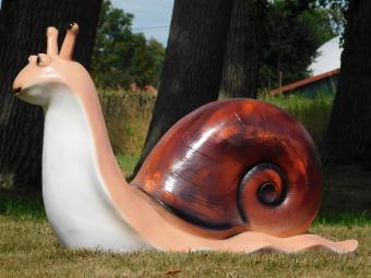 Beeld Slak XL - 100 cm - Polystone
