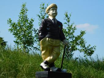 Vintage beeld Golfer - 75 cm - Terracotta - eenmalig leverbaar!