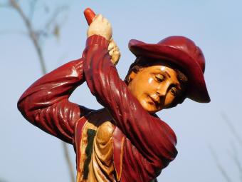 Vintage Statue Female Golfer - 70 cm High | Unique & One-Off Availability