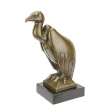 A bronze statue/sculpture of a vulture