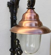 Wandlampe Jahrhundertalte Lampe mit Kupferlampenschirm Außenlampe
