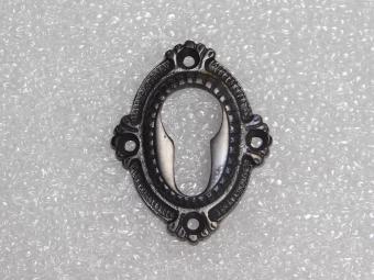 Elegante Schlossrosette – PZ – Dunkel patiniertes Messing