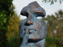 Statue the Whisperer - Polystone - Blue with Bronze