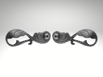 Door handle Vienna - Left + Right - Cast iron Galvanised