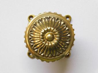 Türknauf mit Rosette – Fester Knauf – Messing