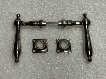 Deurbeslag set - nikkel chroom - glanzende klinken en rozetten