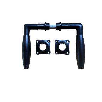 Door set in black and nickel with ebony – complete