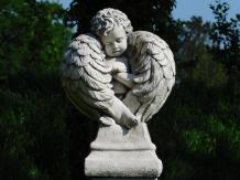 Statue Engel mit Flügeln - 57 cm - Stein