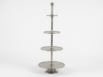 Robust XL Tiered Stand - 125 cm - 4-Tier - Silver-colored - 125 cm - Aluminum