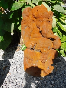 Statue Ganesha 1 oxid, a Hindu god, full oxid stone statue!