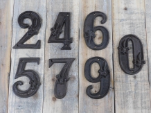 Classic house numbers - Digits from 0 to 9 - Iron