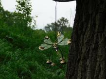 Im Dunkeln leuchtender Schmetterling - Glas mit Metall