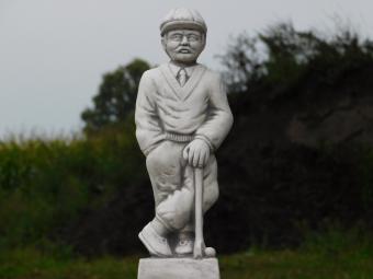 Beeld Golfer op Sokkel - 78 cm - Steen