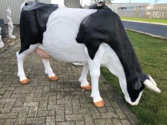 Beautiful sculpture of a large cow, beautifully colored, a real eye-catcher!
