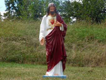 Heilig Hartbeeld Jezus XL - 113 cm - Polystone