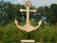 Handmade Anchor on Stand - 75 cm - Teakwood